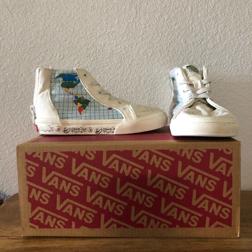 toddler girl globe vans size 9